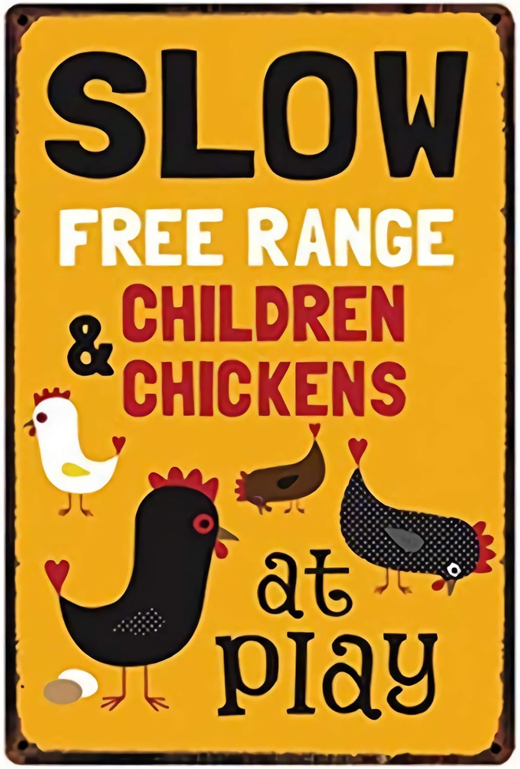 Tin Sign For Slow Free Range C - Home Decor Range reseña y precio
