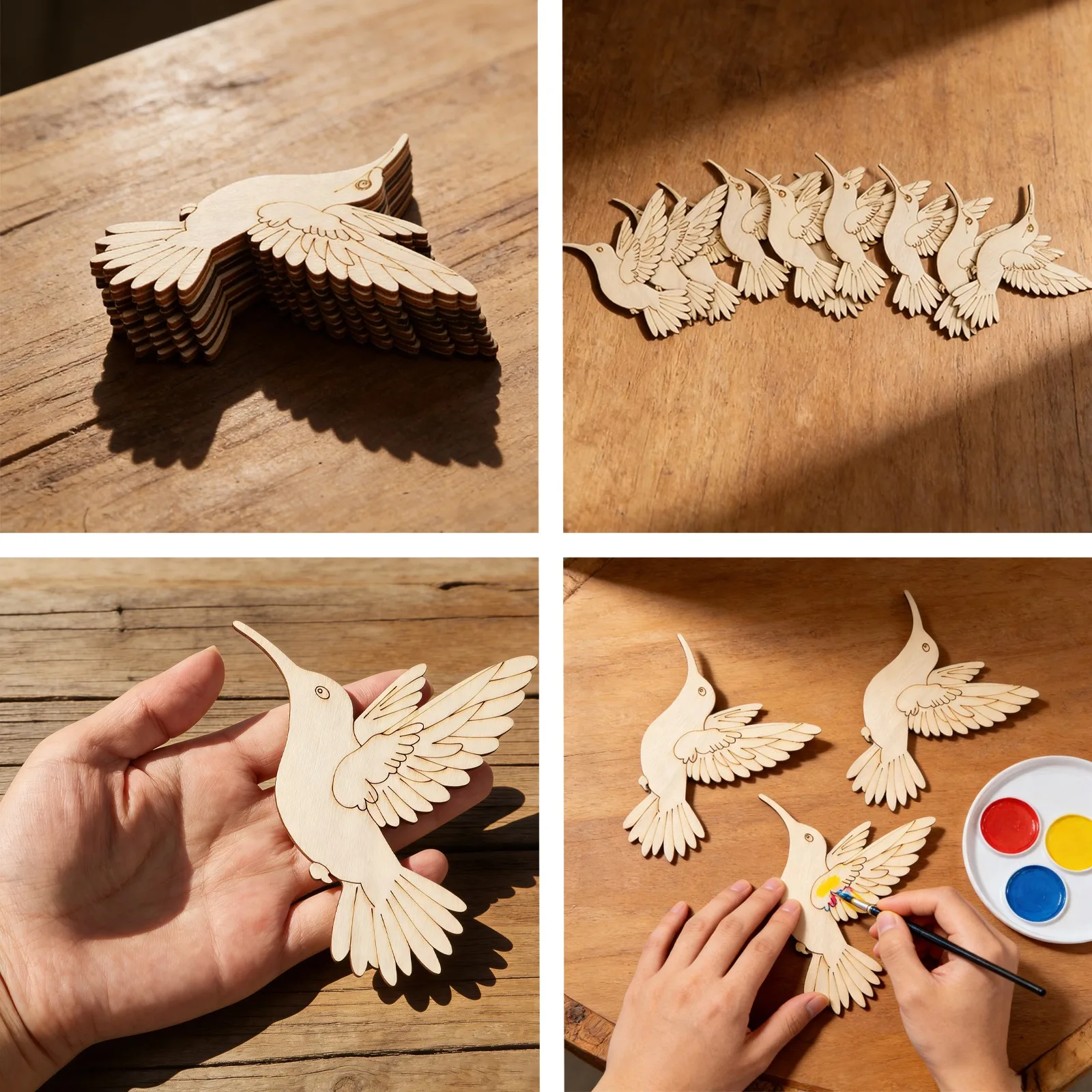 10pcs Unfinished Wood Animal B - Home Decor You reseña y precio