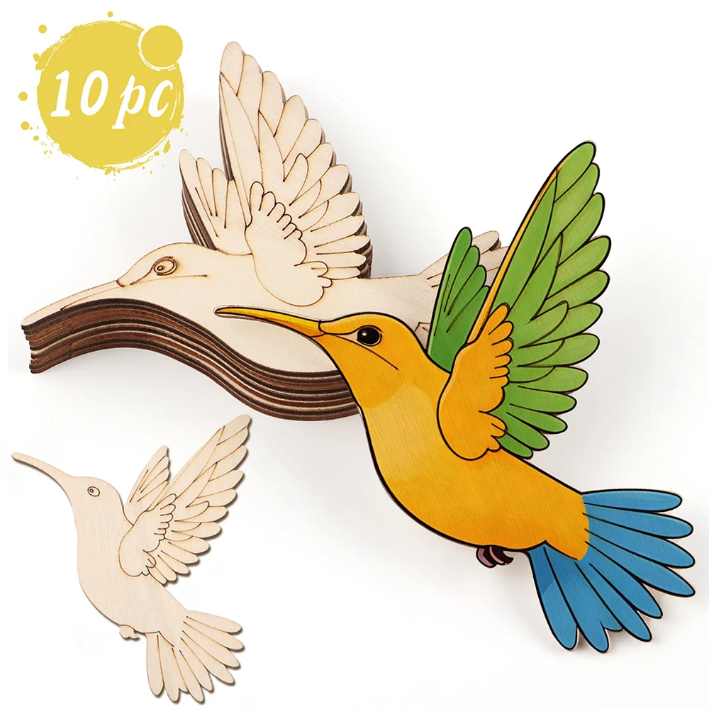 10pcs Unfinished Wood Animal B - Home Decor You reseña y precio