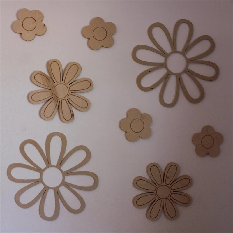 Ins Wooden Daisy Wall Flowers  - Home Decor Daisy reseña y precio