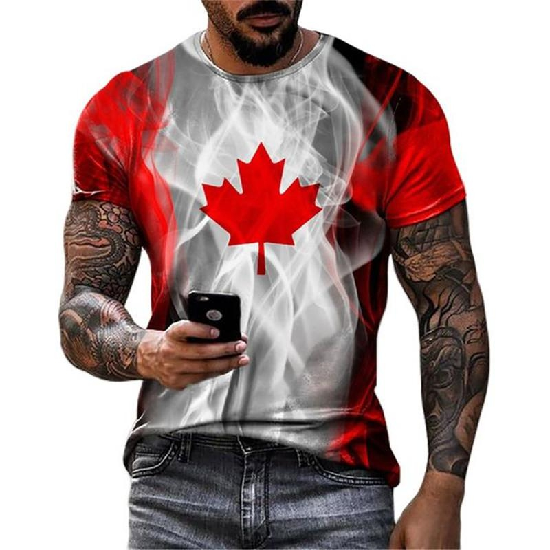 Retro Canada Flag T-shirt 3D P - Home Decor Canada reseña y precio
