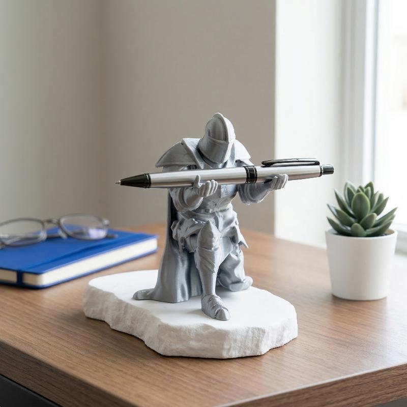 Knight Pen Holder Unique Desk  - Home Decor Medieval reseña y precio