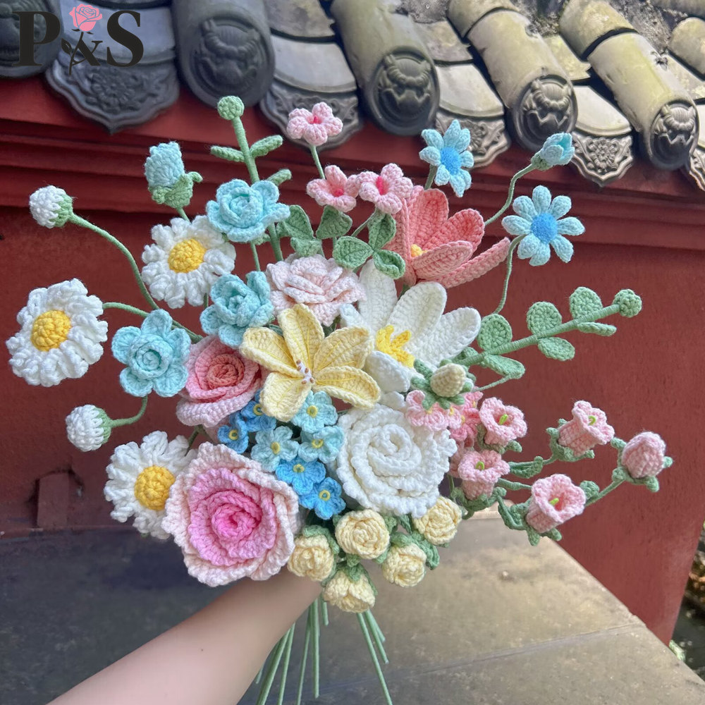 Crochet Flower Bouquet Luxury  - Home Decor Daisy reseña y precio