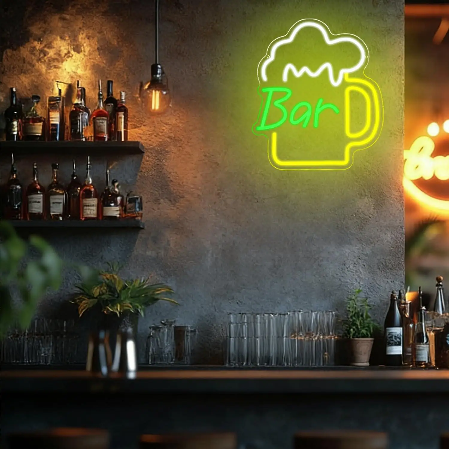 Beer Bar Neon Sign USB Dimmabl - Home Decor Lighting reseña y precio