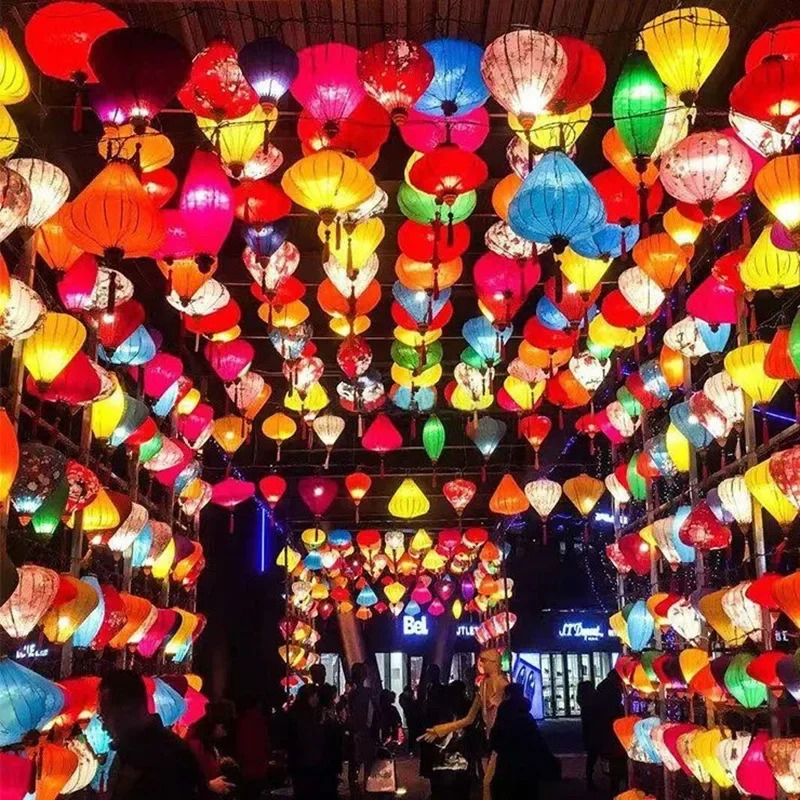 Vintage Silk Lanterns 12 inch  - Home Decor Vietnam reseña y precio