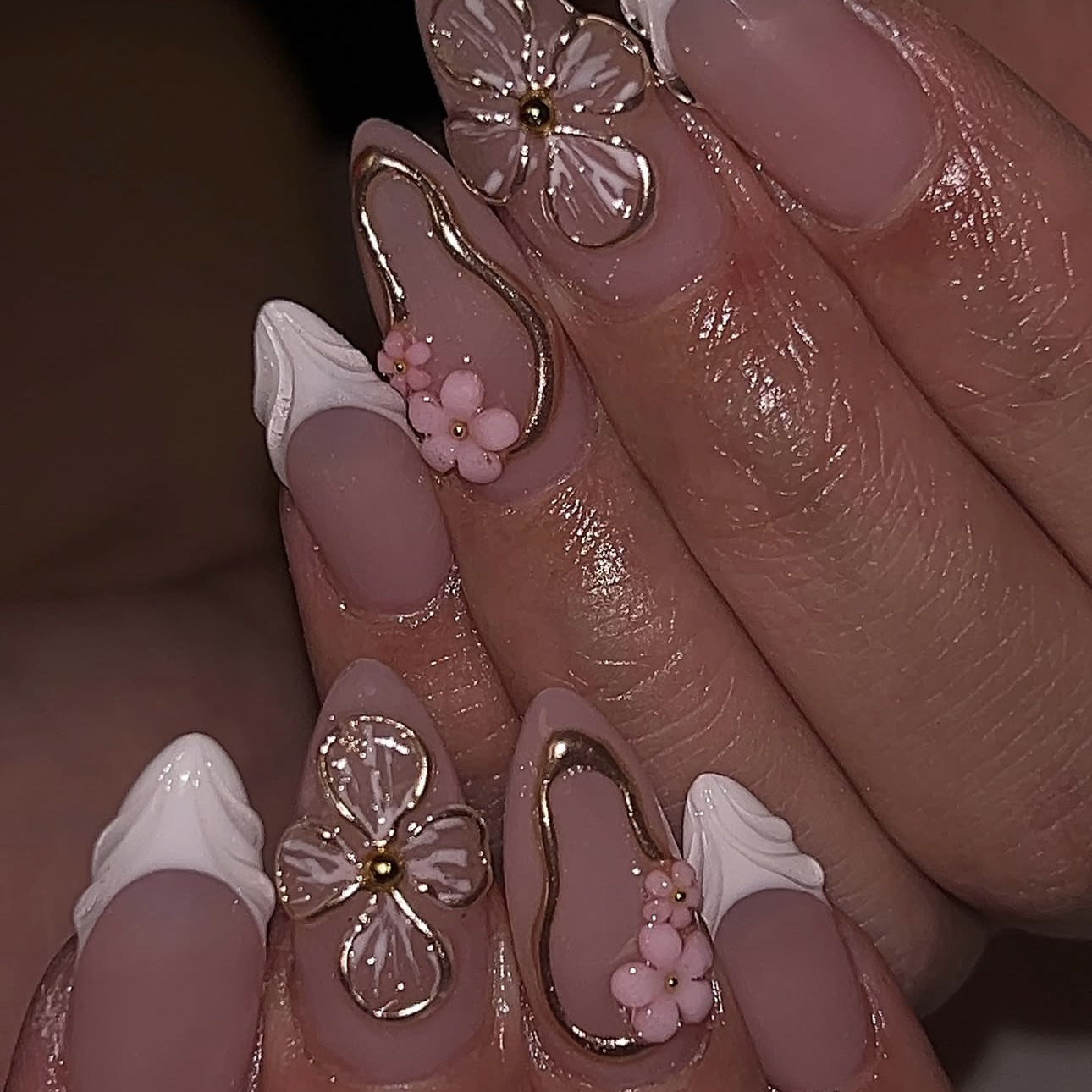 3D fake nails for women girls  - Pressed Flower Frame reseña y precio