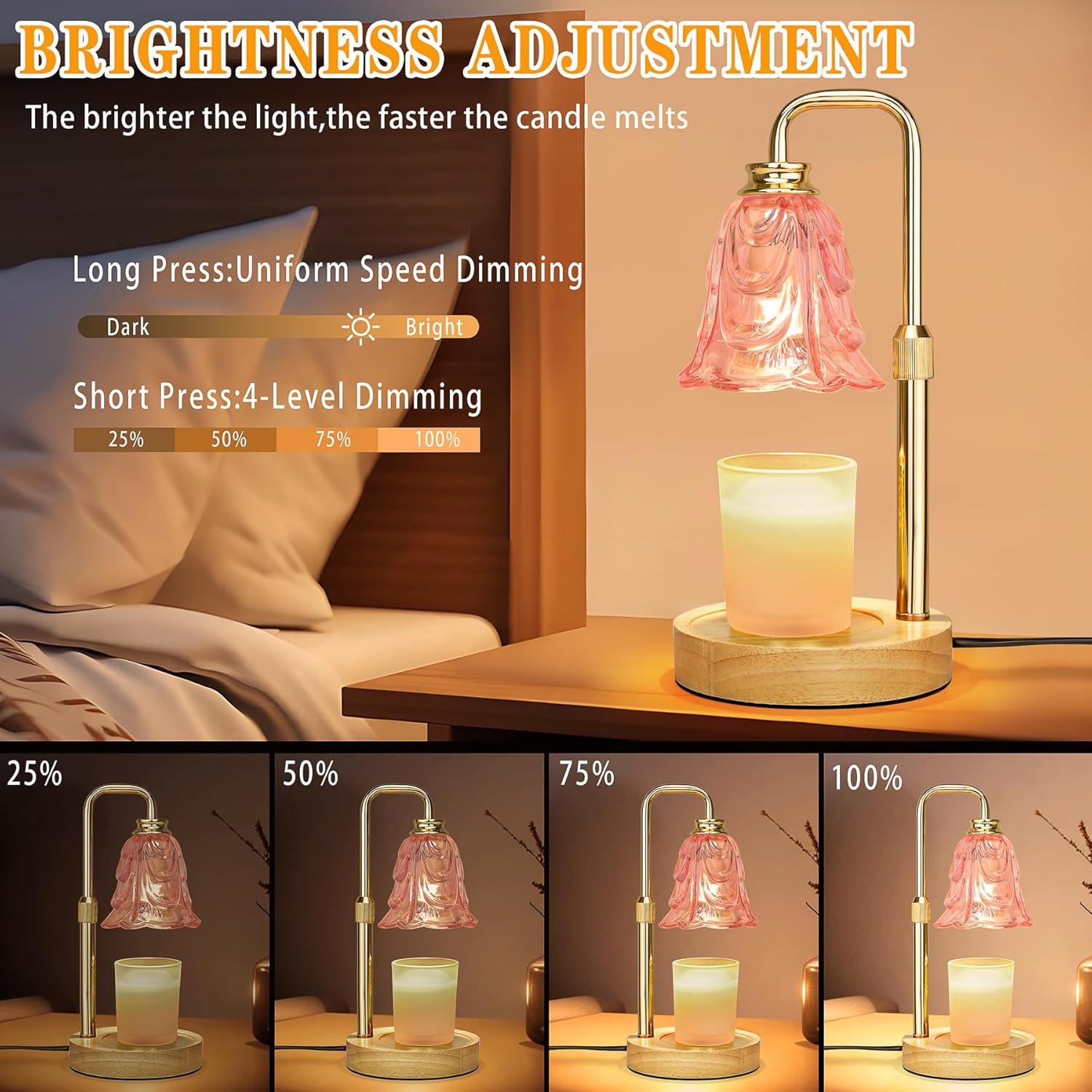 Pink Tulip Candle Warmer Lamp  - Home Decor Free Images reseña y precio