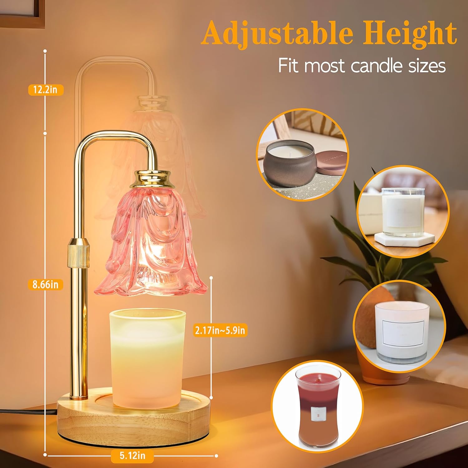 Pink Tulip Candle Warmer Lamp  - Home Decor Free Images reseña y precio