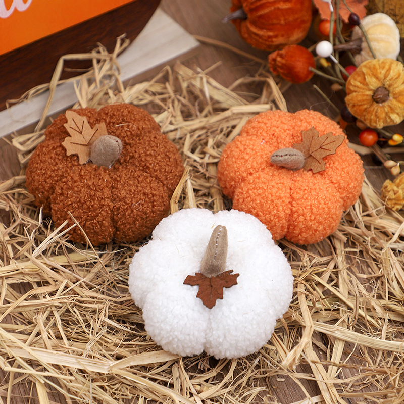 Fluffy Pumpkin Plush Halloween - Home Decor You reseña y precio
