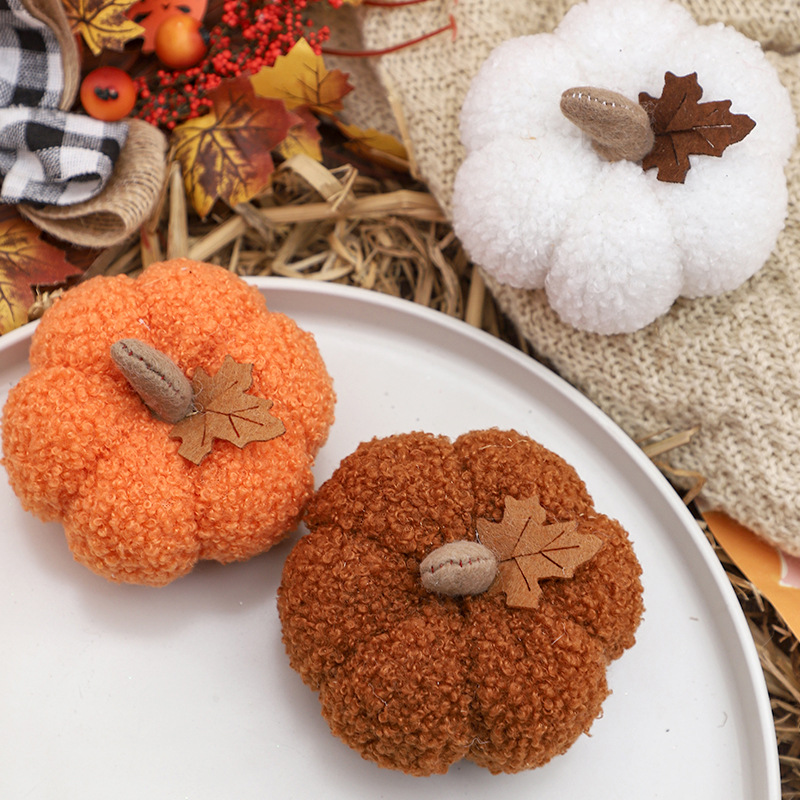 Fluffy Pumpkin Plush Halloween - Home Decor You reseña y precio