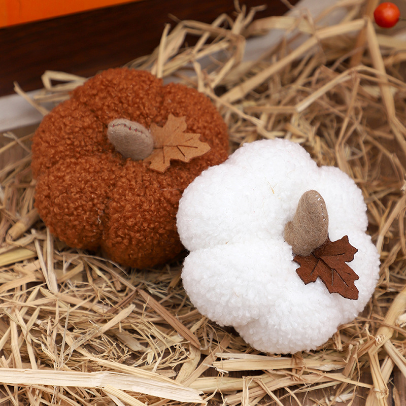 Fluffy Pumpkin Plush Halloween - Home Decor You reseña y precio