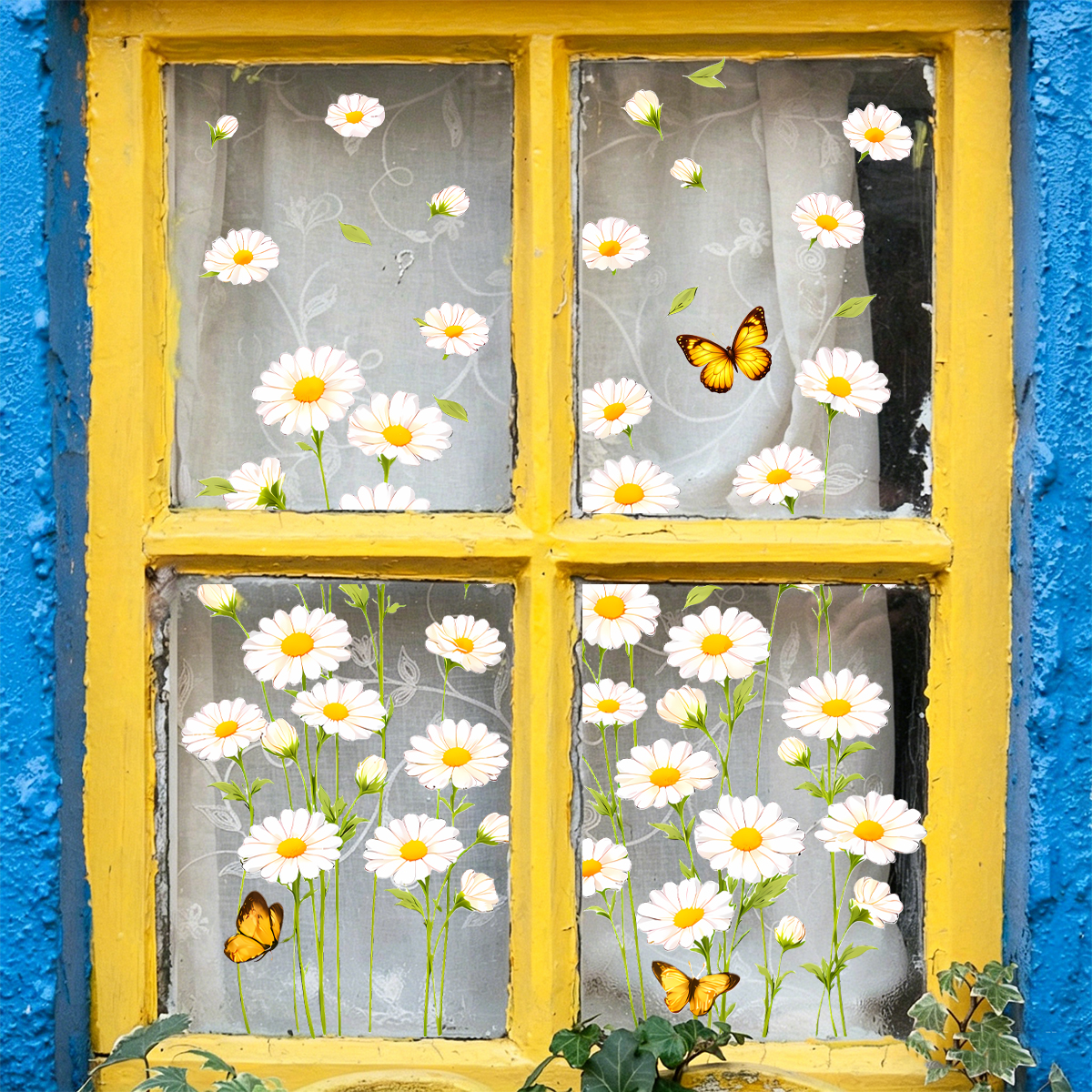 Daisy Flower Static Window Sti - Home Decor Daisy reseña y precio