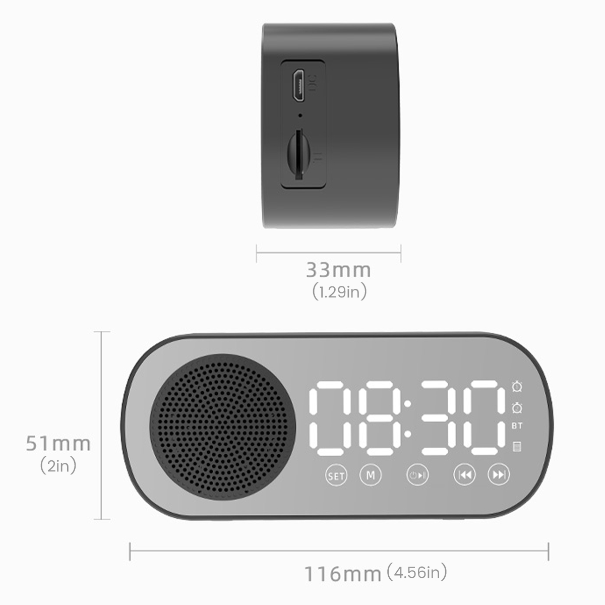 Digital Alarm Clock Wireless B - Home Decor Range reseña y precio