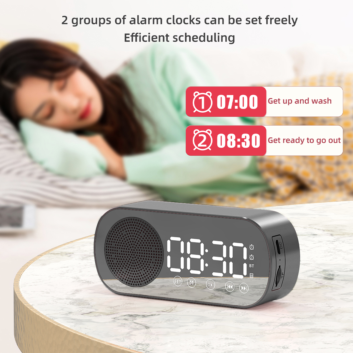 Digital Alarm Clock Wireless B - Home Decor Range reseña y precio