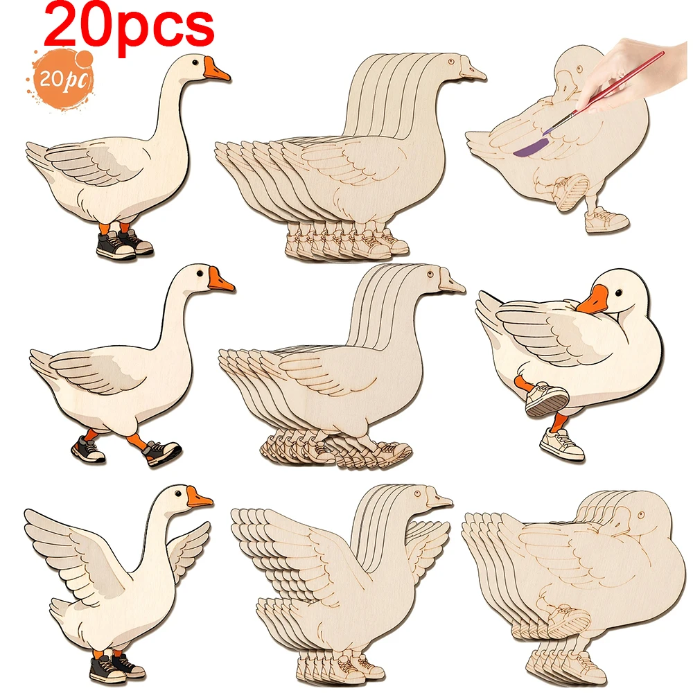 20pcs Unfinished Wooden Craft  - Home Decor You reseña y precio