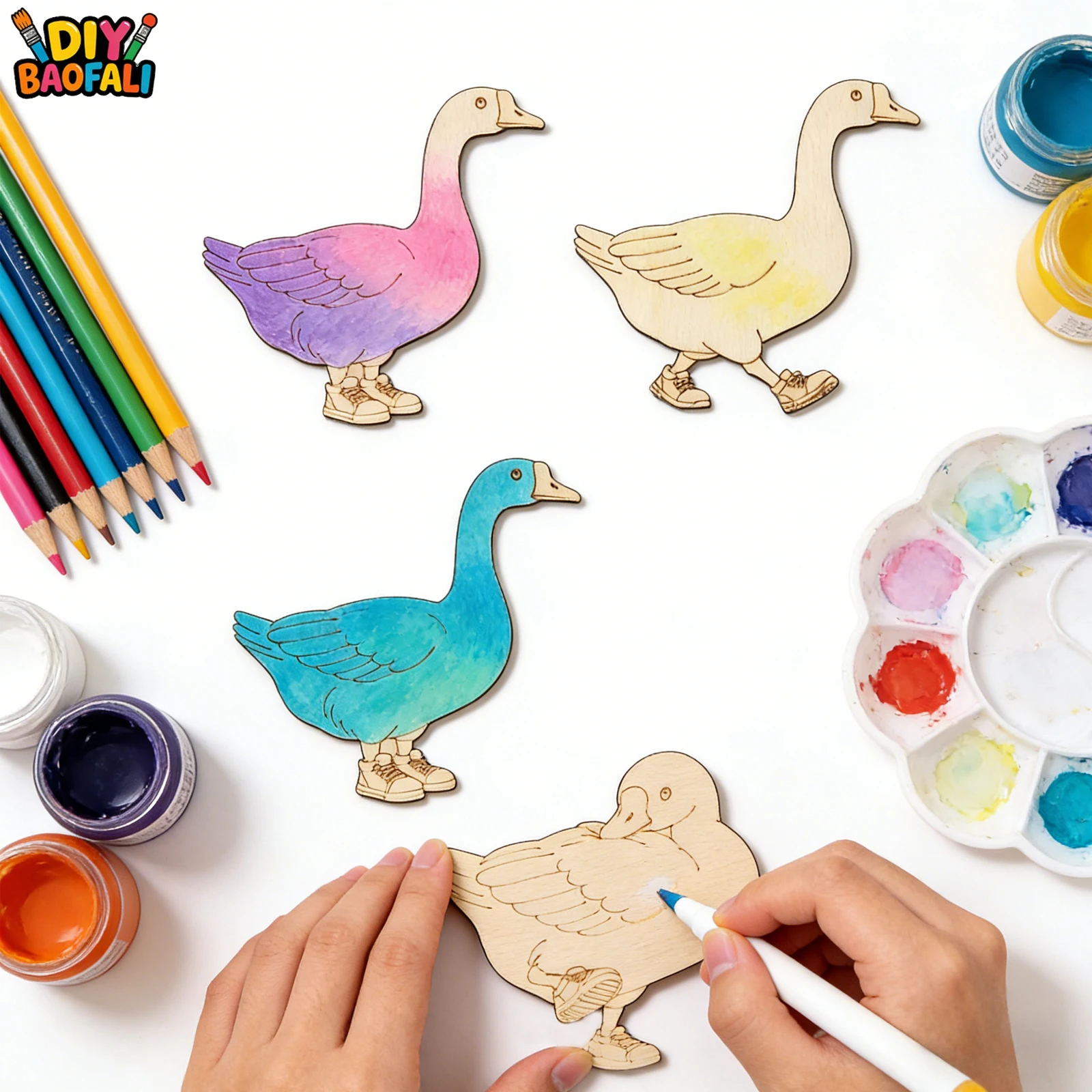 20pcs Unfinished Wooden Craft  - Home Decor You reseña y precio