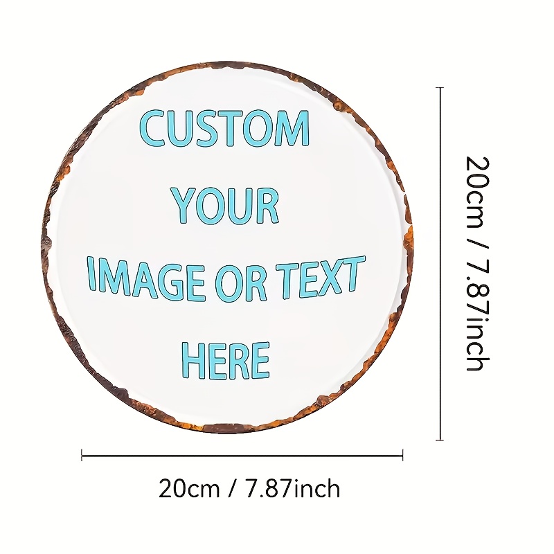 Custom Round Metal Tin Sign, P - Home Decor Free Images reseña y precio