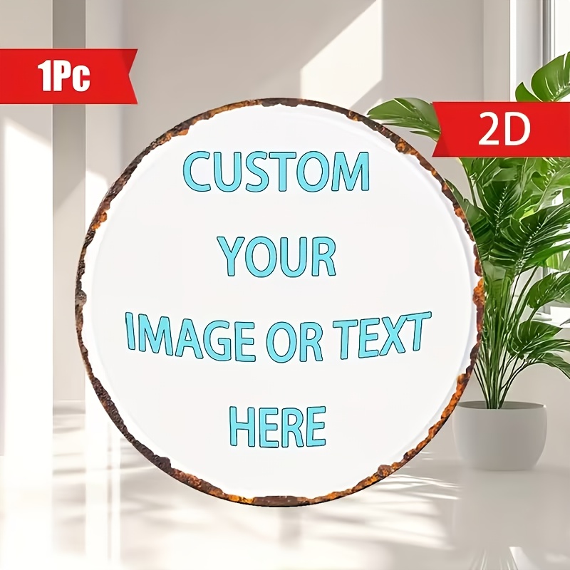 Custom Round Metal Tin Sign, P - Home Decor Free Images reseña y precio